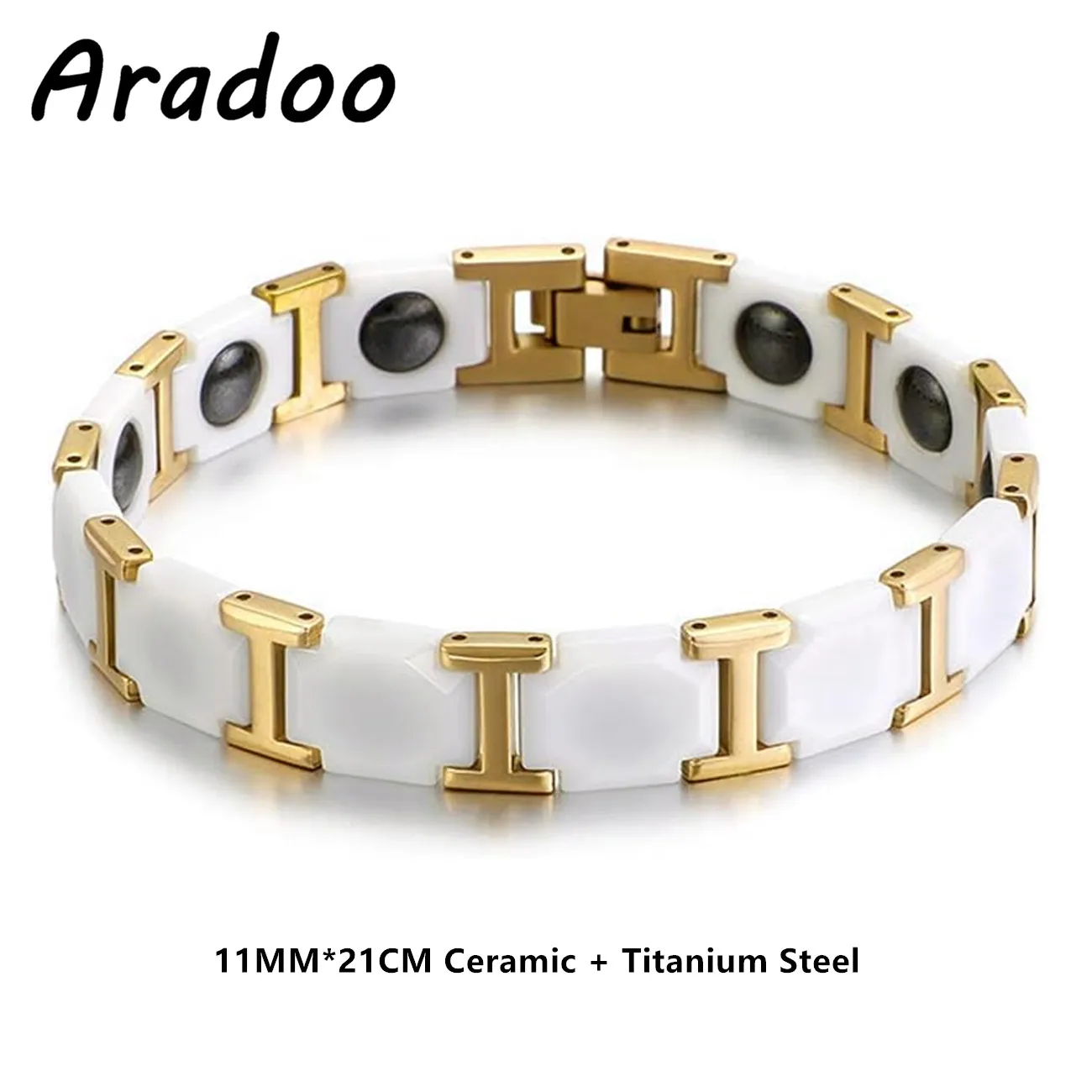 Aradoo Titan Stahl Keramik Armband 7