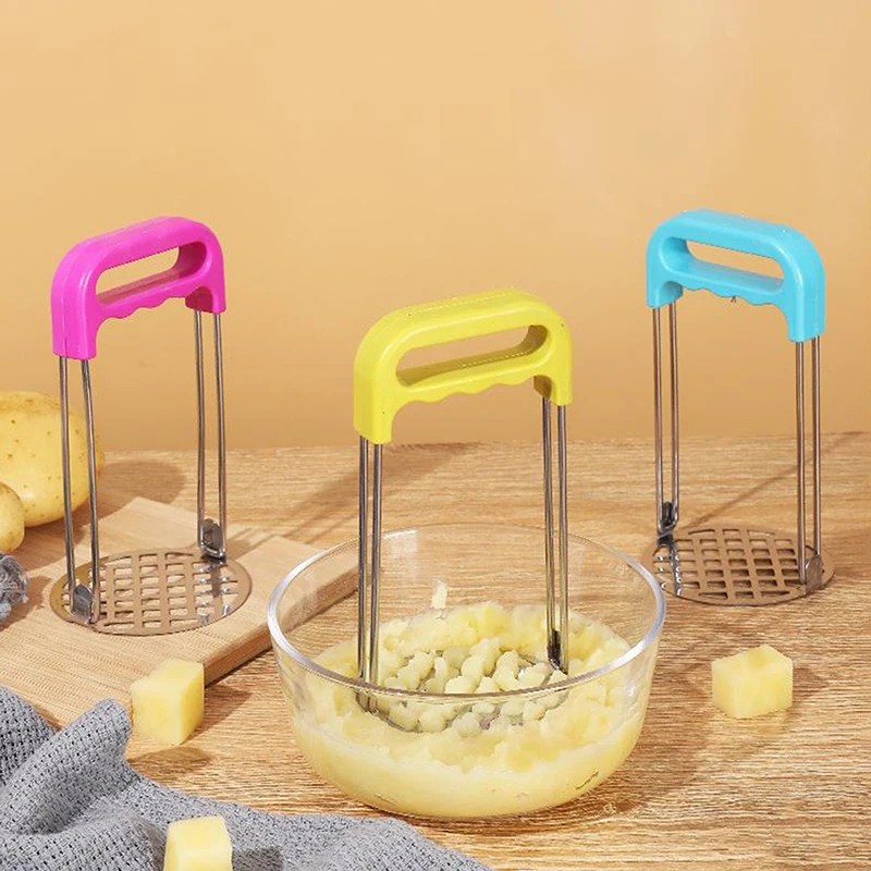 أداة مطبخ يدوية لمهراسة البطاطس المضغوطة، أداة مطبخ محمولة للأطفال، ملحقات المطبخ لخبز الفاكهة والخبز #3