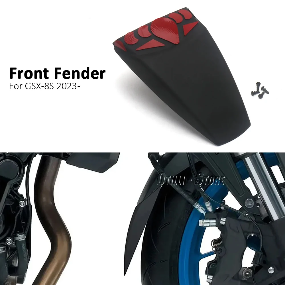 

New Motorcycle Accessories Front Mudguard Fender Extender Hugger Black For Suzuki GSX-8S GSX8S GSX 8S Gsx-8S 2023 2024