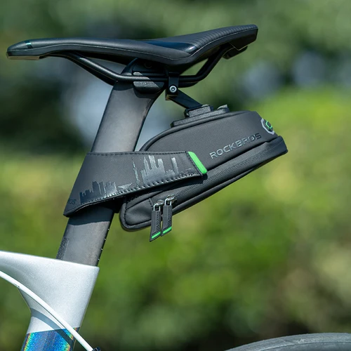 Imagen 2 del producto ROCKBROS-bolsa trasera para ciclismo, bolsa impermeable para bicicleta, gran capacidad, para tija de sillín trasera de montaña y carretera, bolsa para SILLÍN de bicicleta