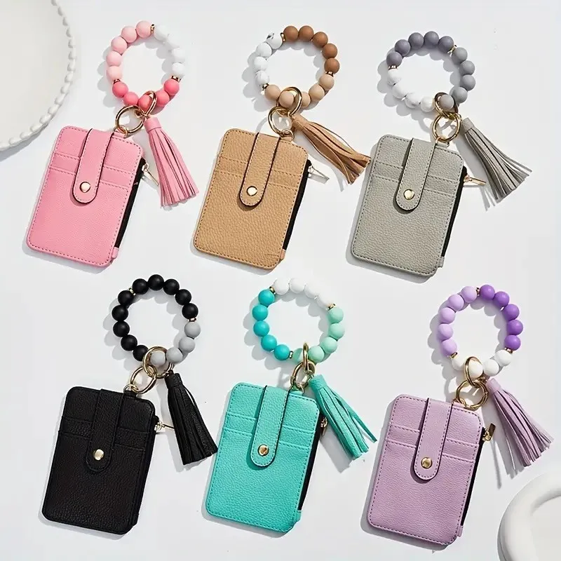 

Кожаный вертикальный чехол-кошелек на молнии с откидным клапаном для карт, мелочи и проездных документов