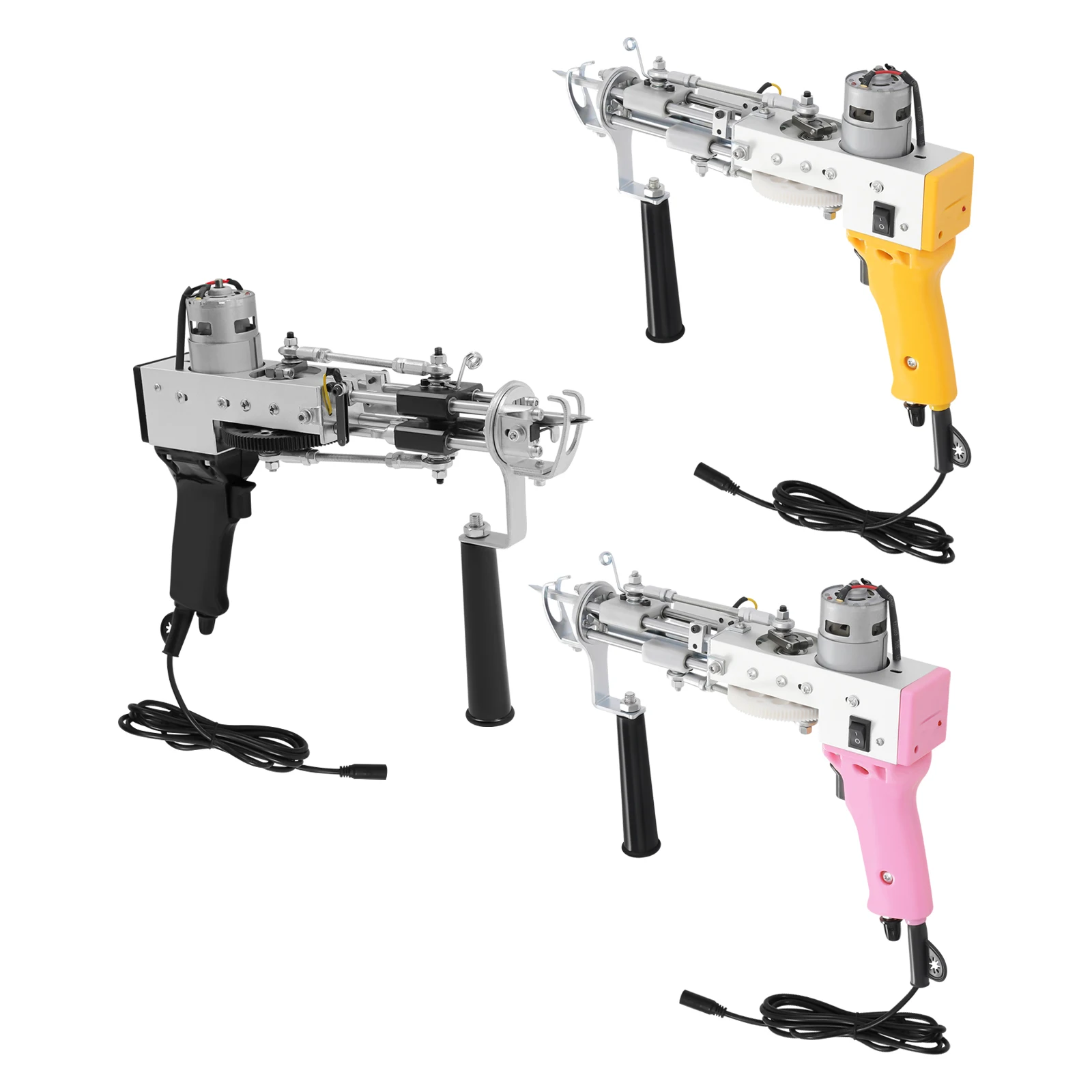 100 W elektrische Tufting-Pistole, 2-in-1 elektrische Teppich-Tufting-Pistole, 13000 U/min, Teppichherstellung, Tufting-Pistole 360 ° Rotation Teppichweberei Mac – Detail 16