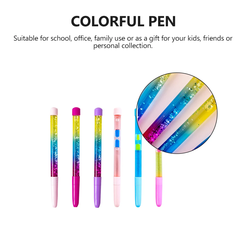 

12Pcs Signature Pens Quicksand Exquisite Workmanship Cartoon Pens School Office Gift Supplies