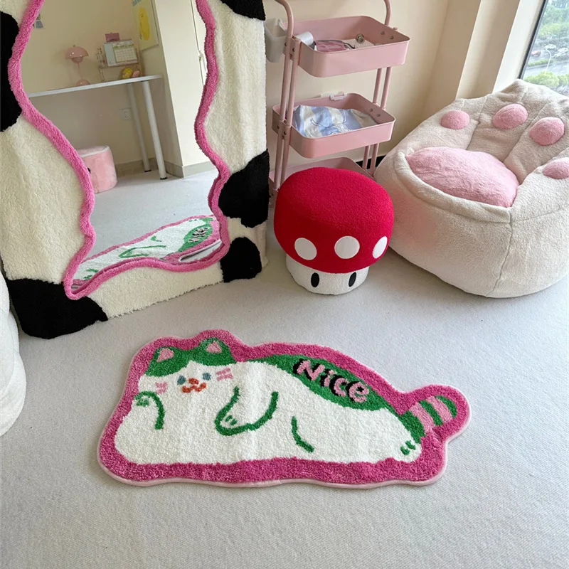 Carpet Living Room Cartoon Home Anti Slip Home Decoration Living Room Plush Carpet Cute Bedroom Pet Insulation Warm Floor Mat