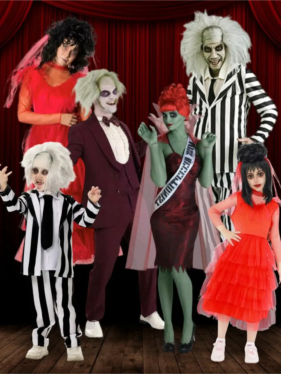 Kostum Pertunjukan Halloween Dewasa Anak-Anak Orang Tua-Anak ow Bug Juice Devil Outfit Pertunjukan Panggung Baju Tradisional Tiongkok