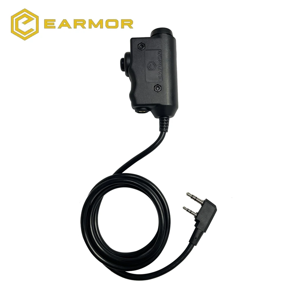 EARMOR Tactical PTT Tactical Headset Button Activated Push-to-talk PTT Adapter M51 Radio Interface for KENWOOD