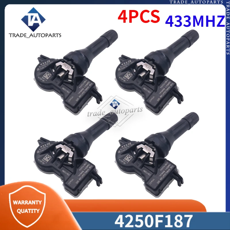 

4250F187 Датчик шин TPMS 4 шт. для Mitsubishi Attrage Eclipse Cross Mirage Pajero СИСТЕМА МОНИТОРА ТИСАНИЯ В ШИНА 433 МГц 4250C275