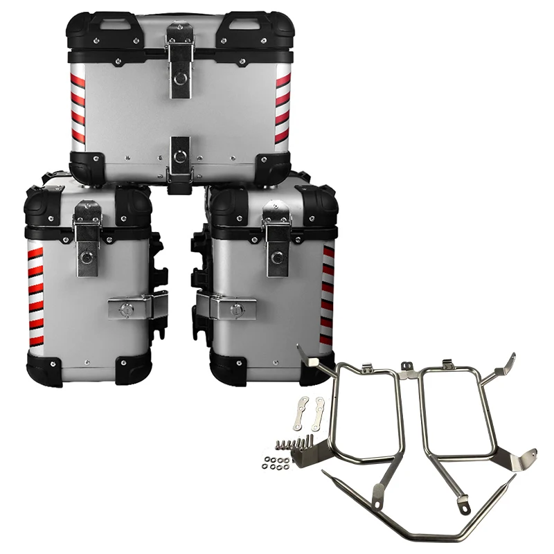 Factory Direct Tail Brackecycle Side Lage Rack Aluminum Alloy Motorcycle Side Box Motorcycle Top Case Side Boxes
