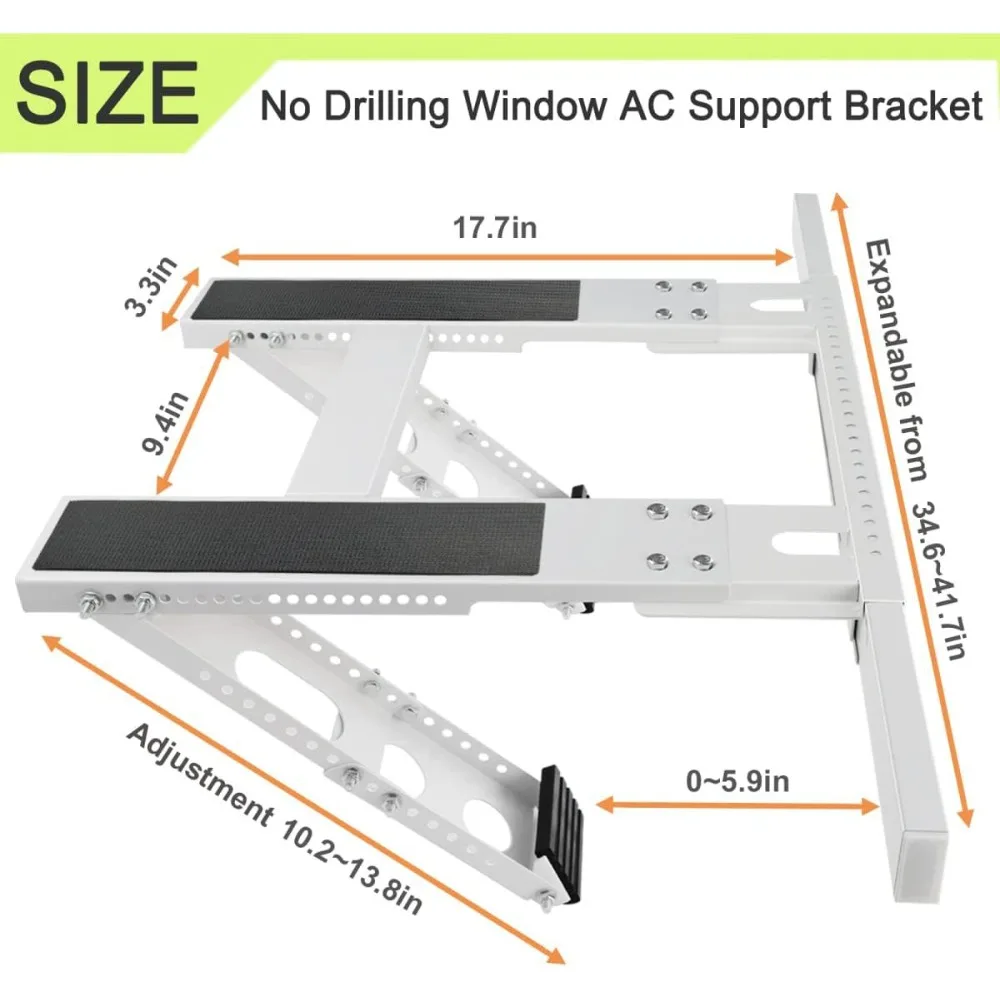 RV Window Air Conditioner Bracket Adjustable Horizontal Bar Air Conditioner Bracket Accessories Parallel Bar Load-bearing 100kg