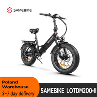 SAMEBIKE LOTDM200-II Folding Electric Bicycle 750W 48V 13Ah 20*4.0 Inch Fat Tire City Electric Bike Mountain Snow Ebike With NFC