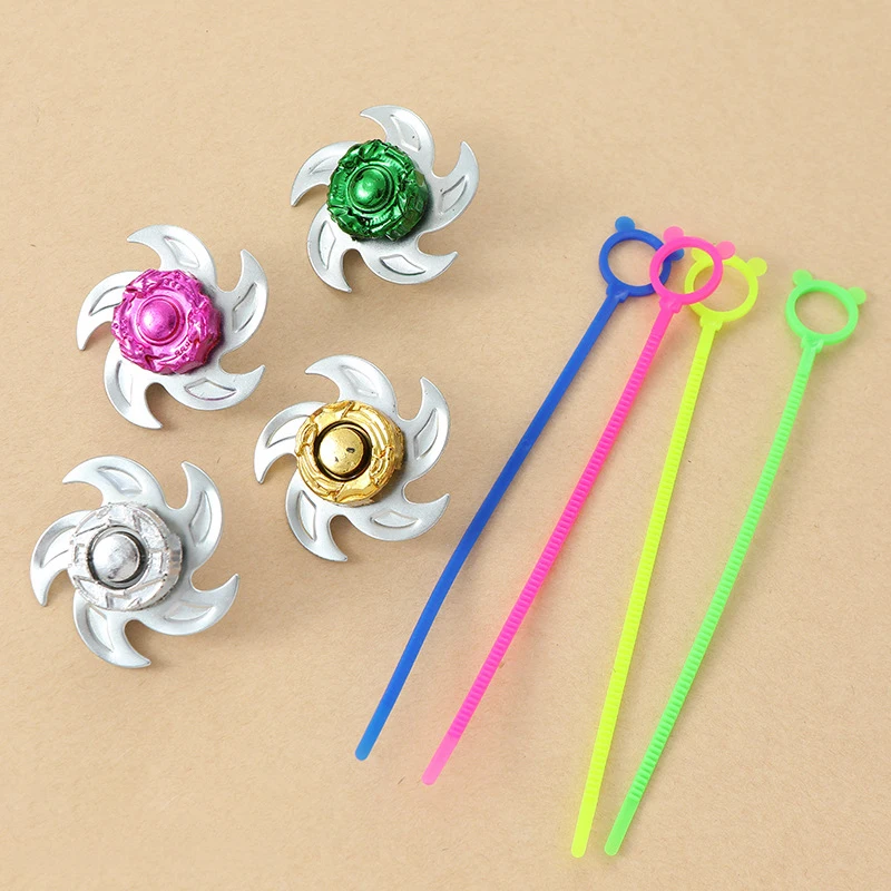 

5/10Pcs Children's Pull-wire Rotating Toys Pull Line Alloy Rotate Spinning Top Toys Kids Birthday Party Favors Christmas Gift