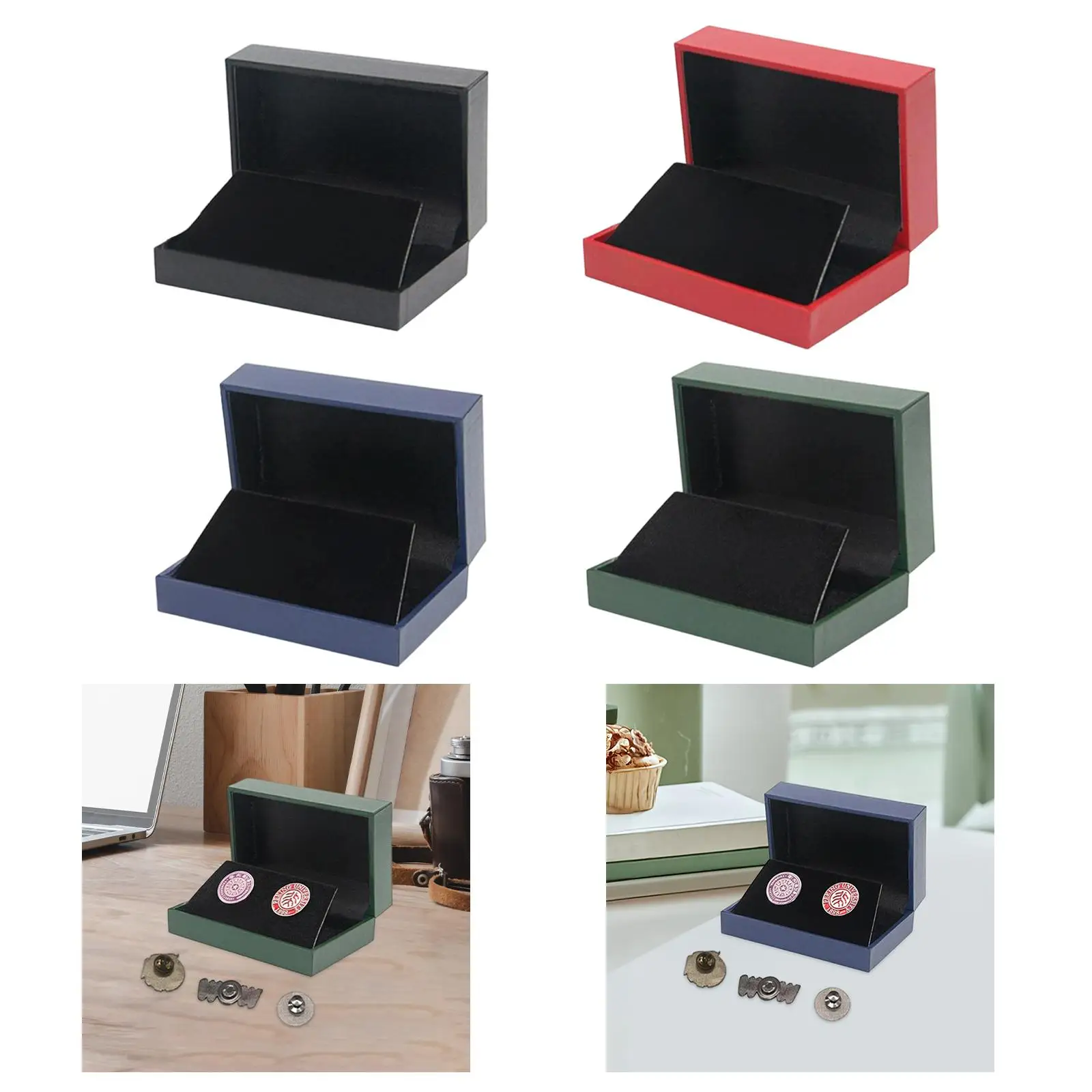 

Pin Display Case Lapel Pin Collection Display Holder Holds Two Presentation Case for Commemorative Pins