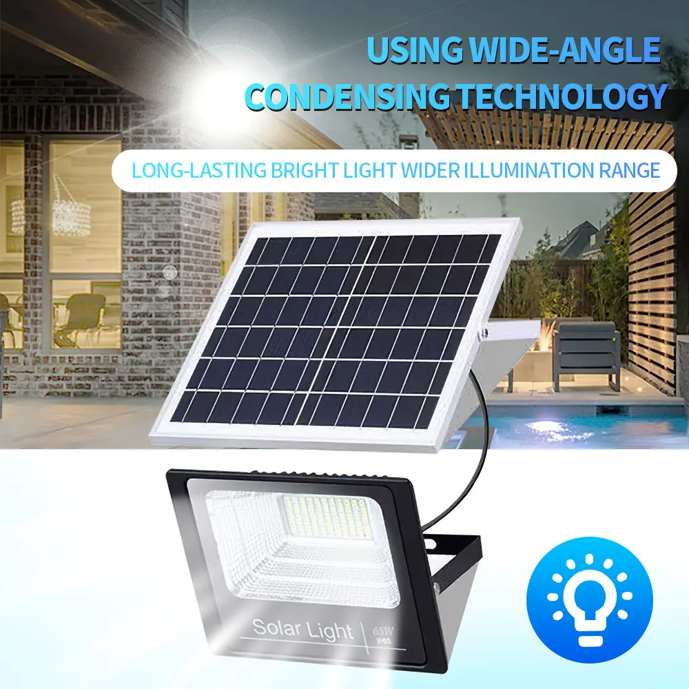 Lámpara LED Solar de pared dividida, impermeable, con Control remoto, Sensor de movimiento, punto de seguridad, para patio, calle al aire libre, luz de inundación