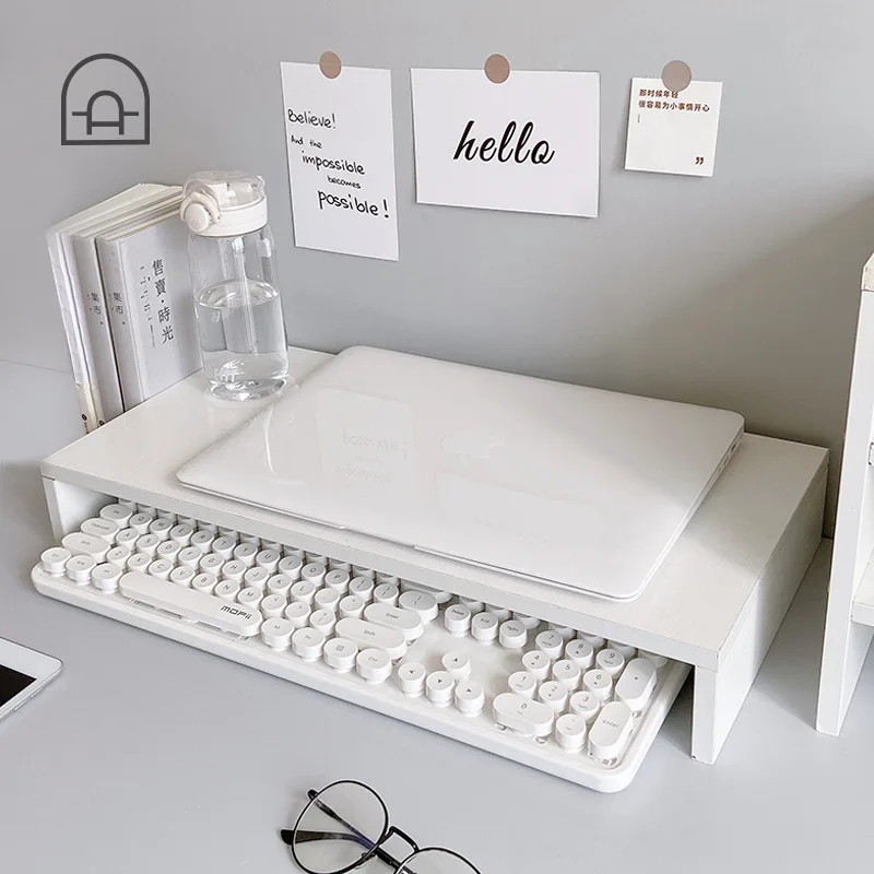

Desktop Laptop Raising Rack Dormitory Goods Office Desktop Monitor Shelf Storage on Desk
