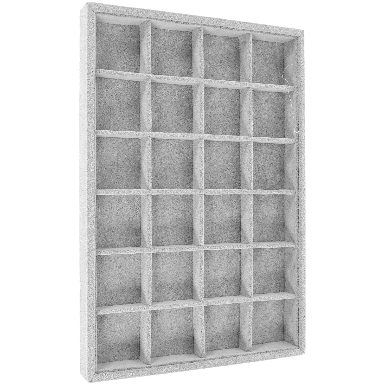 صينية مجوهرات من الفلانيل الجليدي، صينية تنظيم المجوهرات، خفيفة الوزن ومتينة، لتخزين الخواتم والأقراط والقلادة أثناء السفر