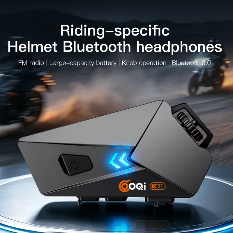 K21 Motorcycle Helmet Headset BT6.0 Wireless Helmet Hands-free Call Phone Waterproof MP3 Music Player Motorcycle Accessories