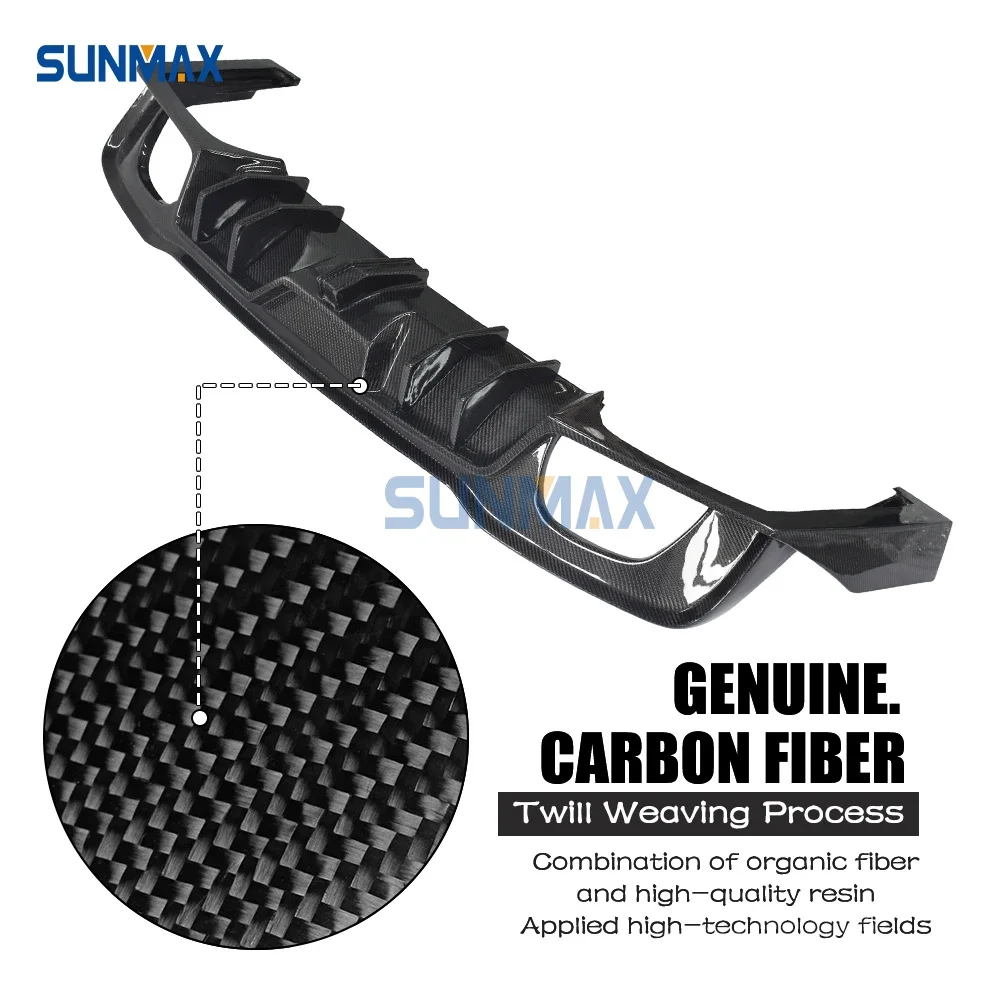Real Carbon Fiber Rear Bumper Diffuser Lip Car Modification Body Kit for RS3 8V Sedan 2017 2018 2019