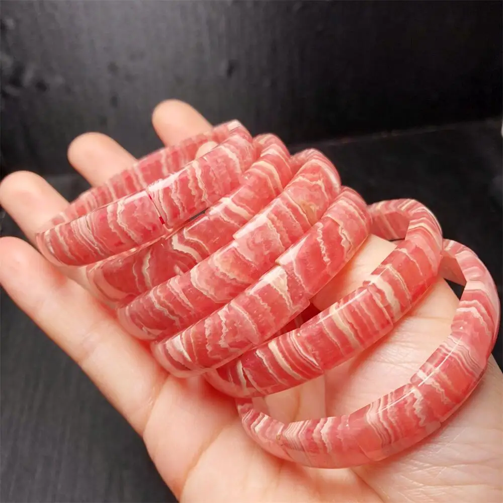 Natural Red Lace Jade Bangle Women Charm Simple Circle Strand Bracelet Yoga Energy Wrist Jewelry 1PCS