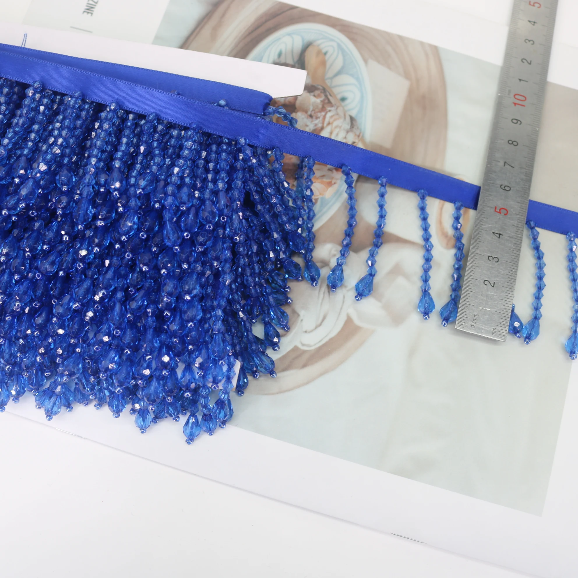 10 야드 6cm 와이드 페르시 프린지 패브릭 술 트림 Tassels 레이스 의류 바느질 장식 액세서리 장식 브러시 DIY