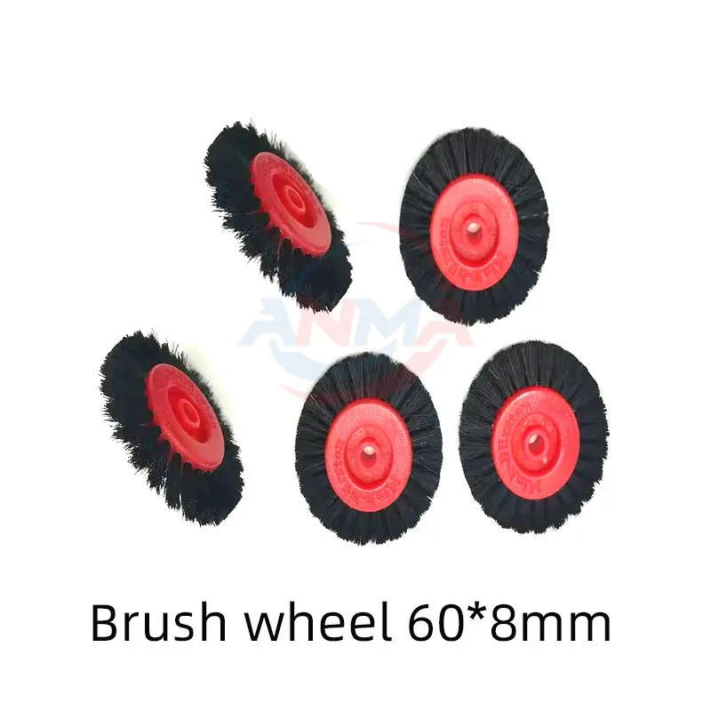 5 pcs ANMA feeder brush wheel 60*8mm Black hard brush For Heidelberg SM102 CD102 SM74 Printing Machine