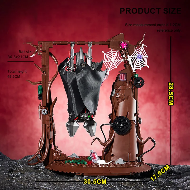 クリエイティブMOC 839ピース メカニカルバット ビルディングブロックセット DIY組み立て メカバットモデル ブロックキット おもちゃ 子供 男の子向けギフト