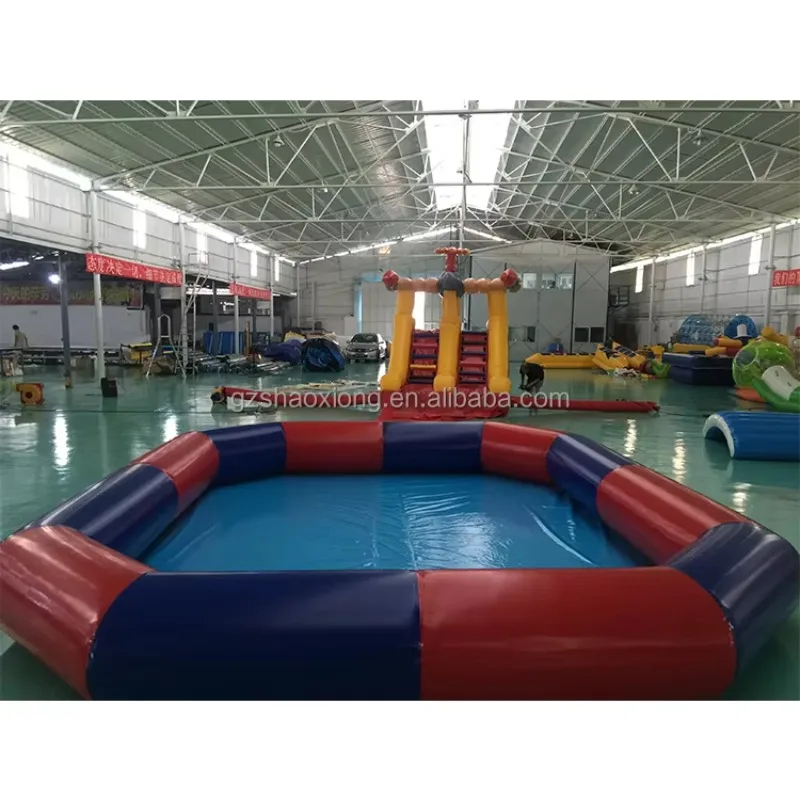 5x4m Red Blue Inflatable Pool Portable Dog Pool for Pets