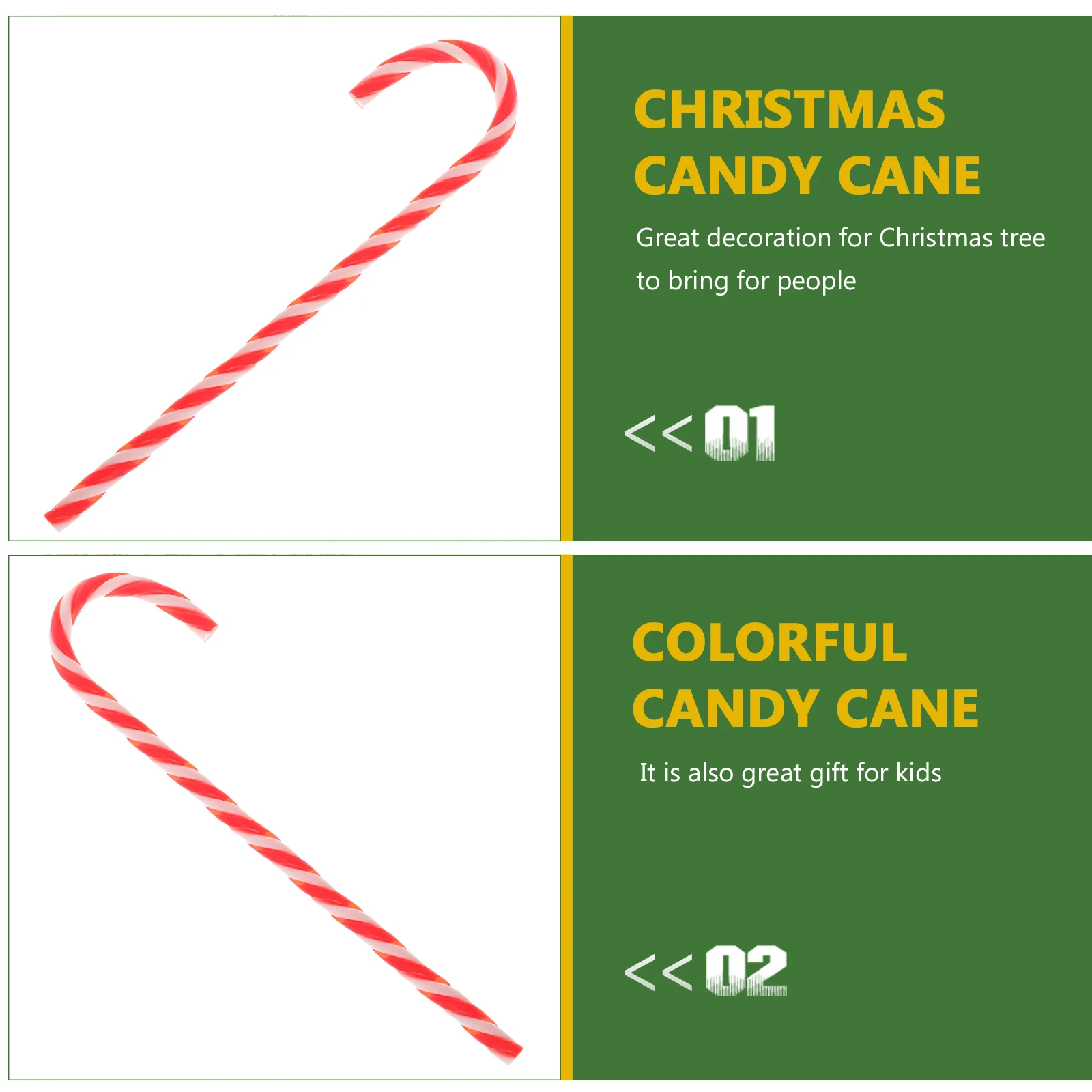 

6 Pcs Christmas Decor Walking Stick for The Elderly Outdoor Tree Decoration Decorations