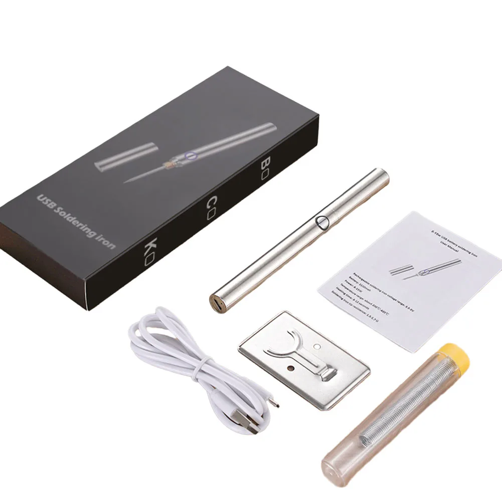 Soldering Iron Pen Kit  USB Rechargeable  Short Circuit Protection Lightweight and Convenient 15W Output Power