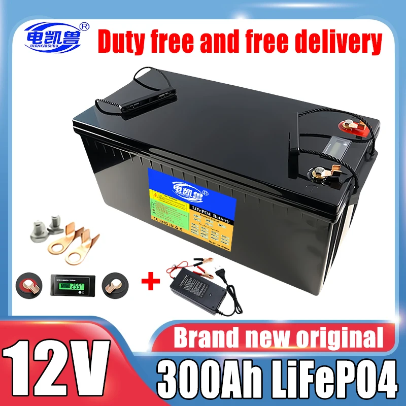 24V 12V 100Ah 200Ah 320Ah LiFePo4 Battery Built-in BMS Lithium Iron Phosphate Cells For Outdoor Camping Golf Cart Solar Storage