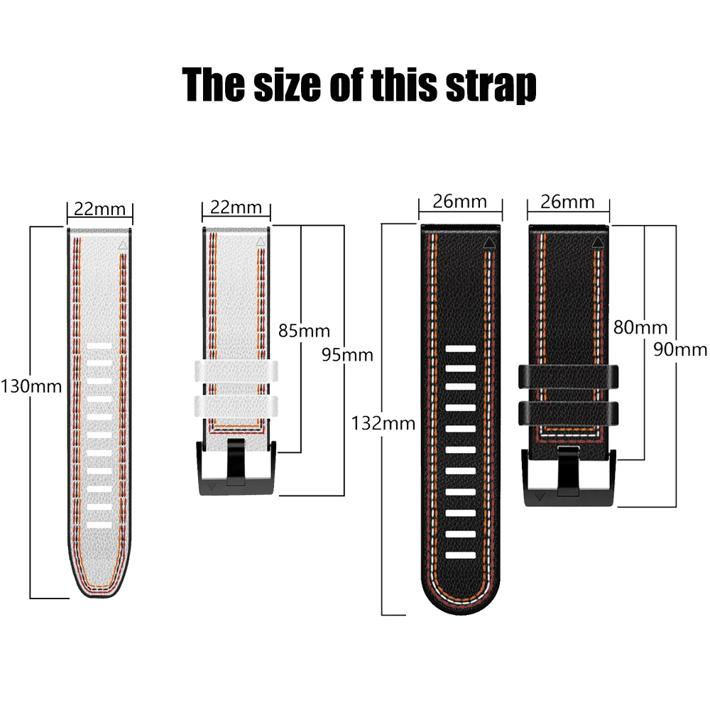 Cinturino Quickfit in pelle sintetica al silicone 22 26mm per Garmin Watch Fenix 8 51 47mm E 7X 7 Pro 6X 6 Pro 5X 5 Plus Enduro 3 2 cinturino