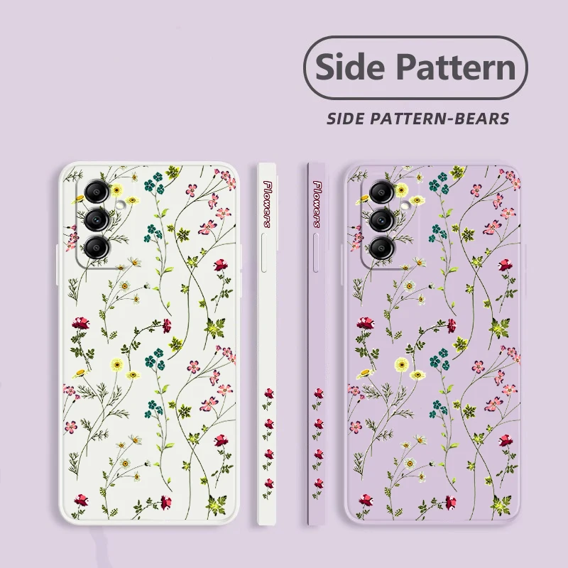 A 14 Yellow Sunflower Silicone Phone Case For Samsung A14 A12 A13 A15 A10 A24 A31 A33 A50S A30S A20S A23 A22 A42 A34 Cover