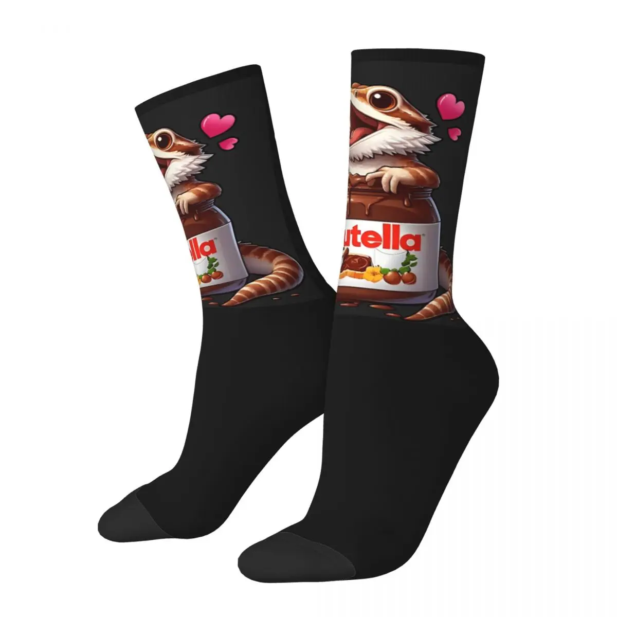 Men Socks Foods Nutella Stockings Winter Modern Soft Breathable Socks Pattern Cycling Anti Skid Socks