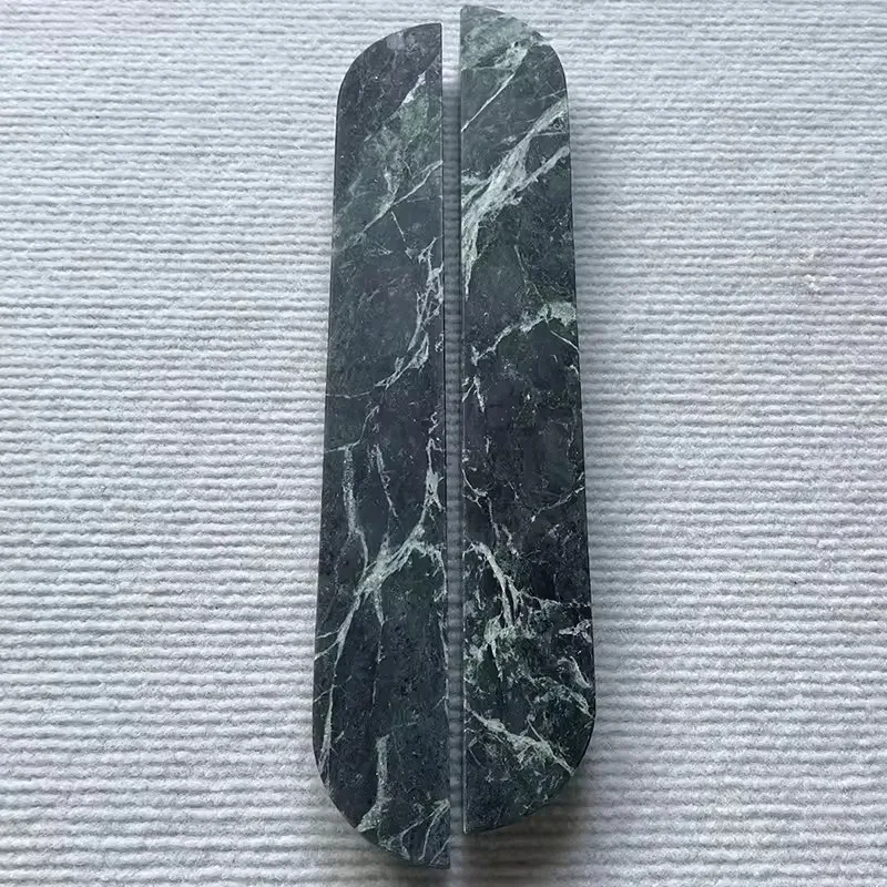 1 pair 32x4cm Door Furniture Handle Luxury Calacatta Red White Green Onyx Marble Stone Handle Vintage Knob Store Home Decor