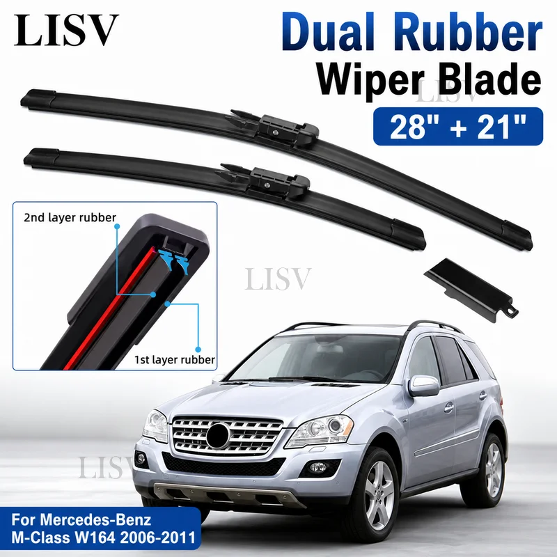 Front Windscreen Wiper Blades For Mercedes-Benz R GL M ML Class W251 W164 X164 2006-2011 Front Window 28+21 inch
