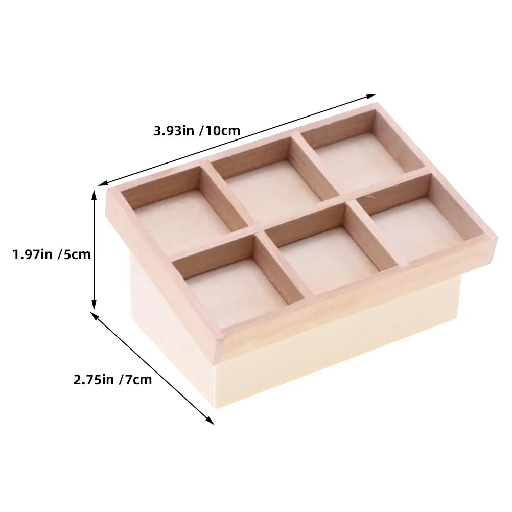 Unfinished Wooden Mini Fruit and Vegetable Shelf Compact Lightweight Dollhouse Display Rack for Creative Kids Grocery Store