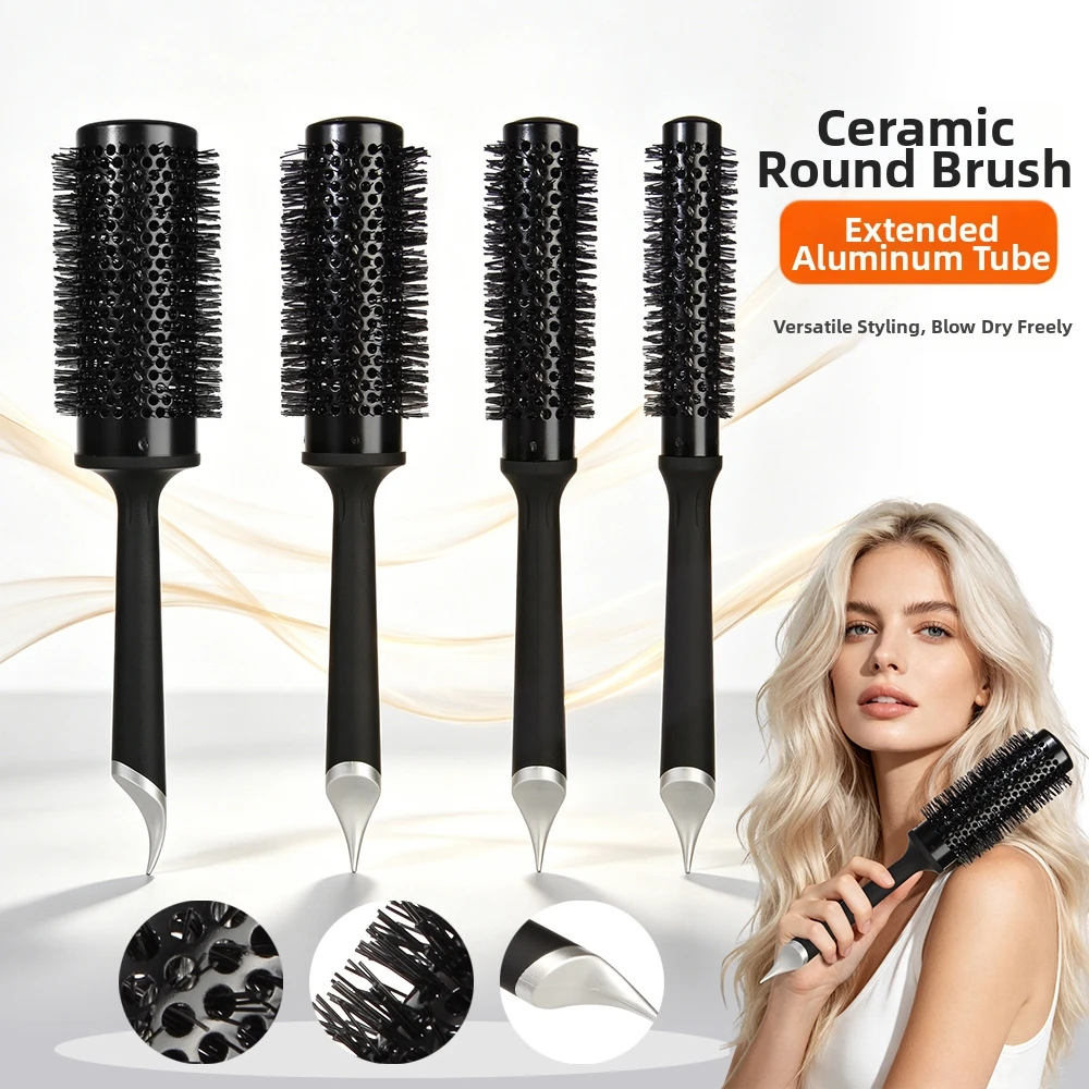 Aluminum Salon Round Hair Curling Brush Professional Hair Styling Hairdressing Tools