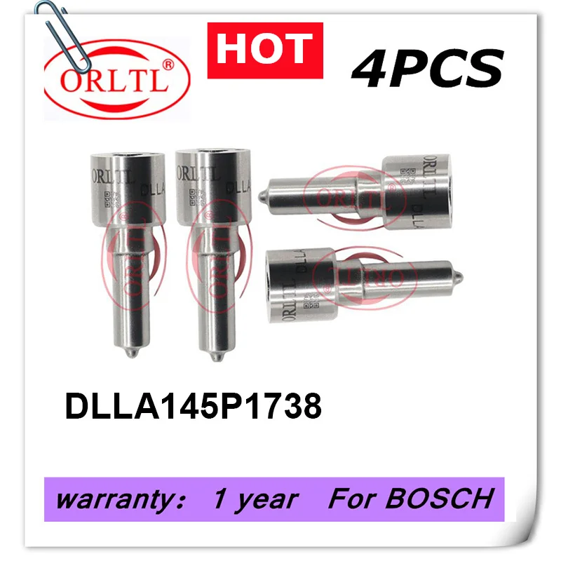 4PCS DLLA145P1738 0 433 172 062 For 0445110321 0 445 110 321 Auto Repair Kits 0433172062 HOT New Diesel Injector Nozzle