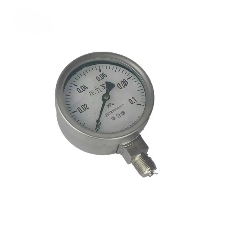 

chromed steel bezel dry pressure gauge used for pneumatic systems calibration machine