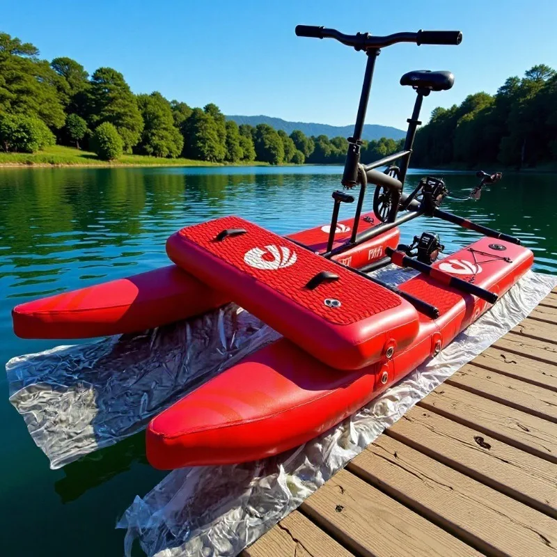 Customization Inflatable Water Bike Internet Celebrity Scenic Boat Water Pedaling Kayak Single Water Bike
