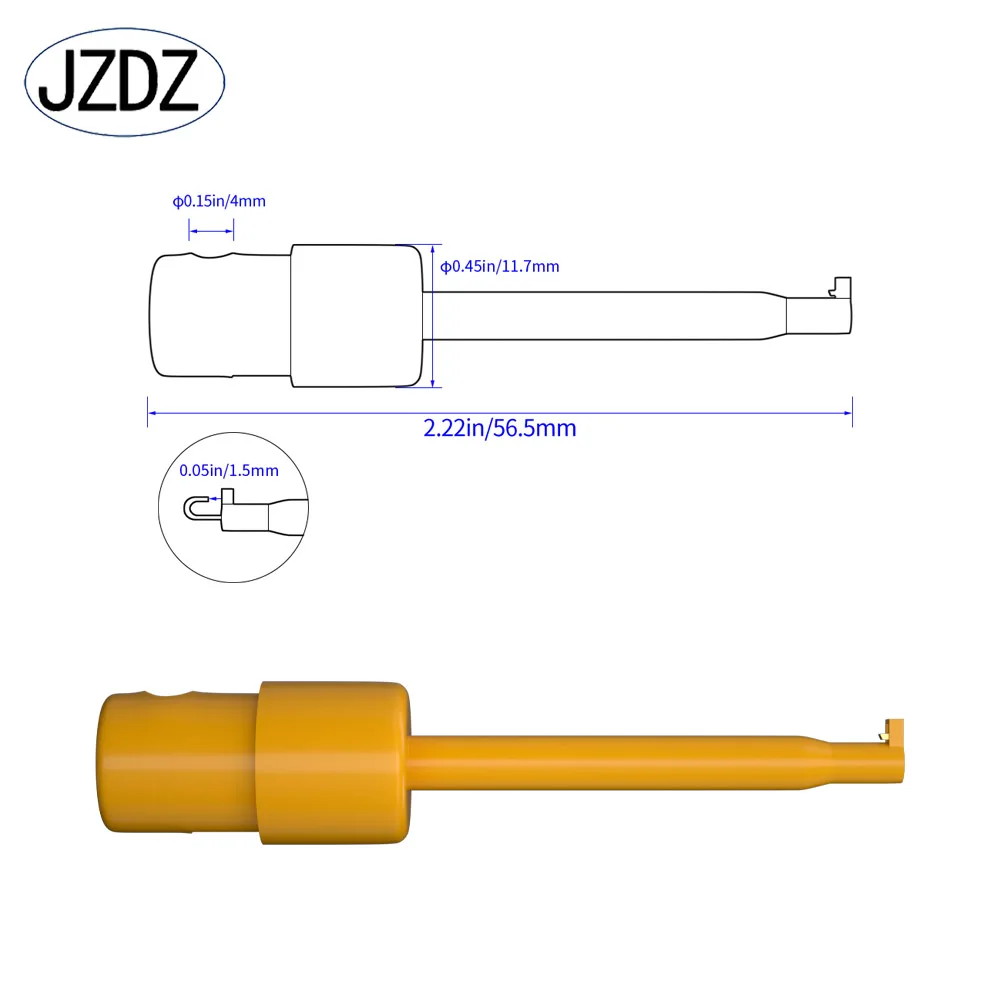 JZDZ10PCS SMD IC Test Hook Clips Copper Mini Grabber for Multimeter Test Lead Electrical  Accessories J.30006