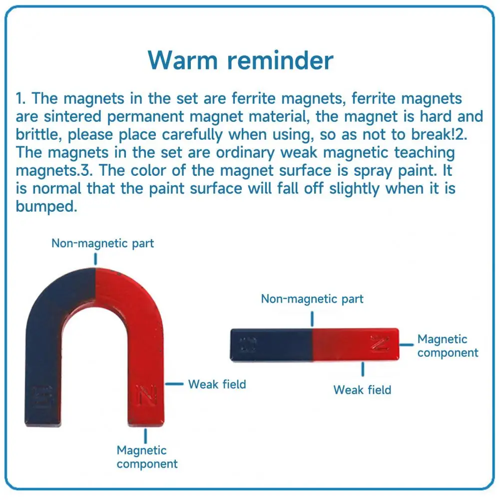 Science Magnet Kit Magnet Science Teaching Equipment Stem Magnet Experiment Kit for Kids Early Education Physics for Pupils