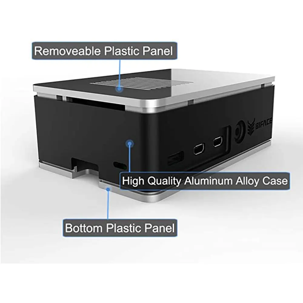 Aokin für Raspberry Pi 3A + Fall Kühlkörper Raspberry Pi 3A + Shell Aluminium Legierung Dual Lüfter Fall