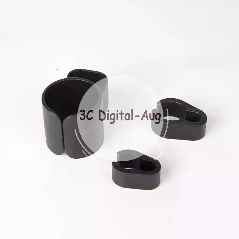 Reusable Black Mic Cable Clips Durable Plastic Mic Holders Cord Organizers for Stand Desk Stage Studio Use