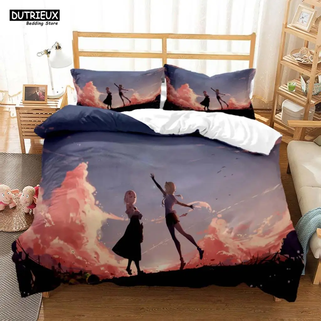 Genshin Impact Animation Cartoon Soft And Comfortable  Customizable Comforter Bedding Sets Bedding Set Luxury Quilt Cover