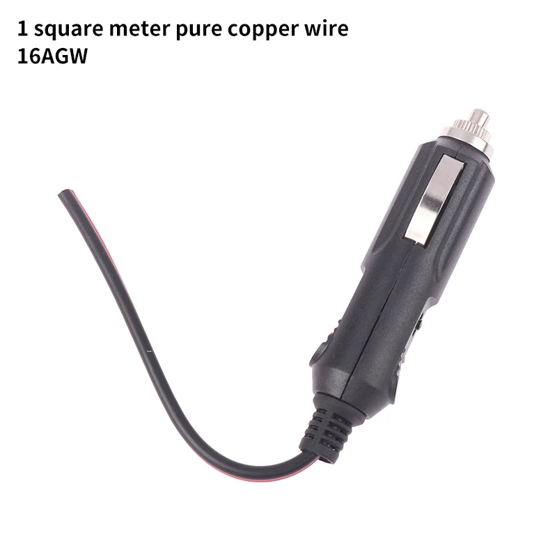 

Copper Wire High-power 12V 24V 20A Male Car Cigarette Lighter LED Socket Plug Connector Adapter 16AGW