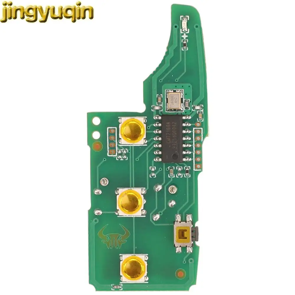 Jingyuqin Remote Circuit Board No Car Key 315MHz ID48 For Vw Volkswagen Golf 4 5 6 Passat CC Jetta Polo Tiguan Touran Beetle