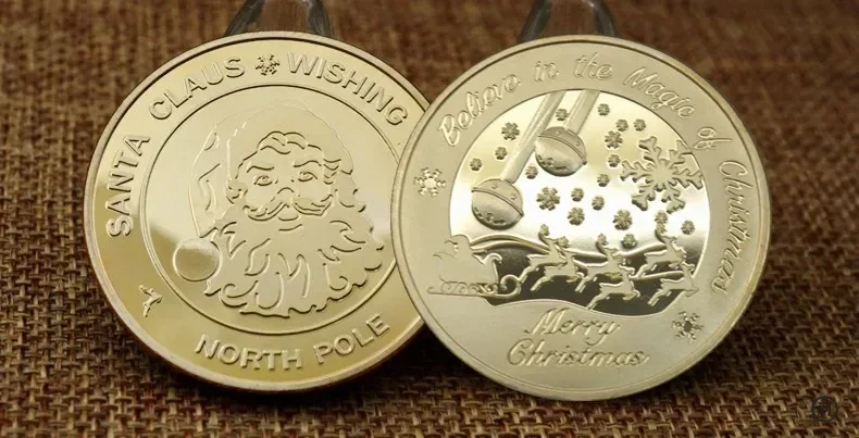 Souvenir Coin Merry Christmas Commemorative Coins Collection Metal Crafts