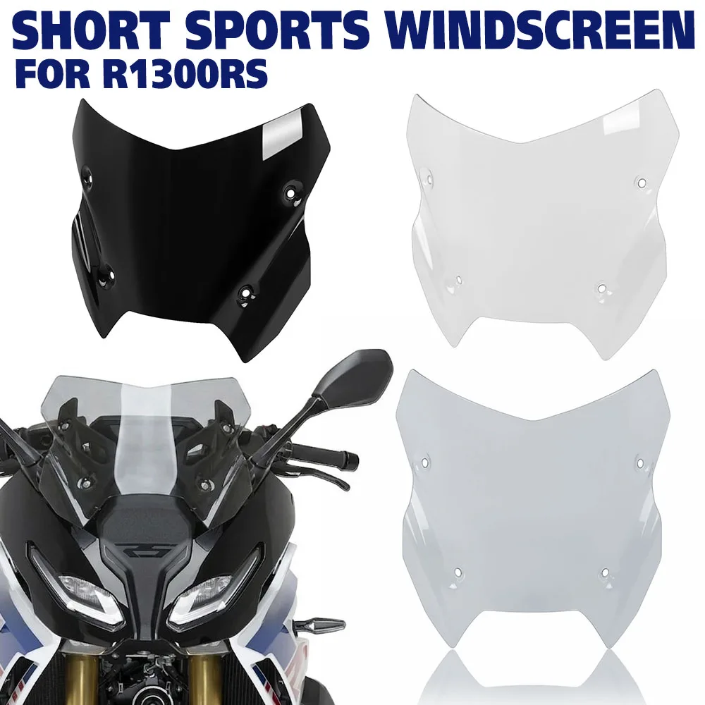 For BMW R1300RS R1300 RS 2025-2026 Motorcycle Short Sports Windscreen Spoiler Front Windshield Air Fairing Visor Wind Deflector