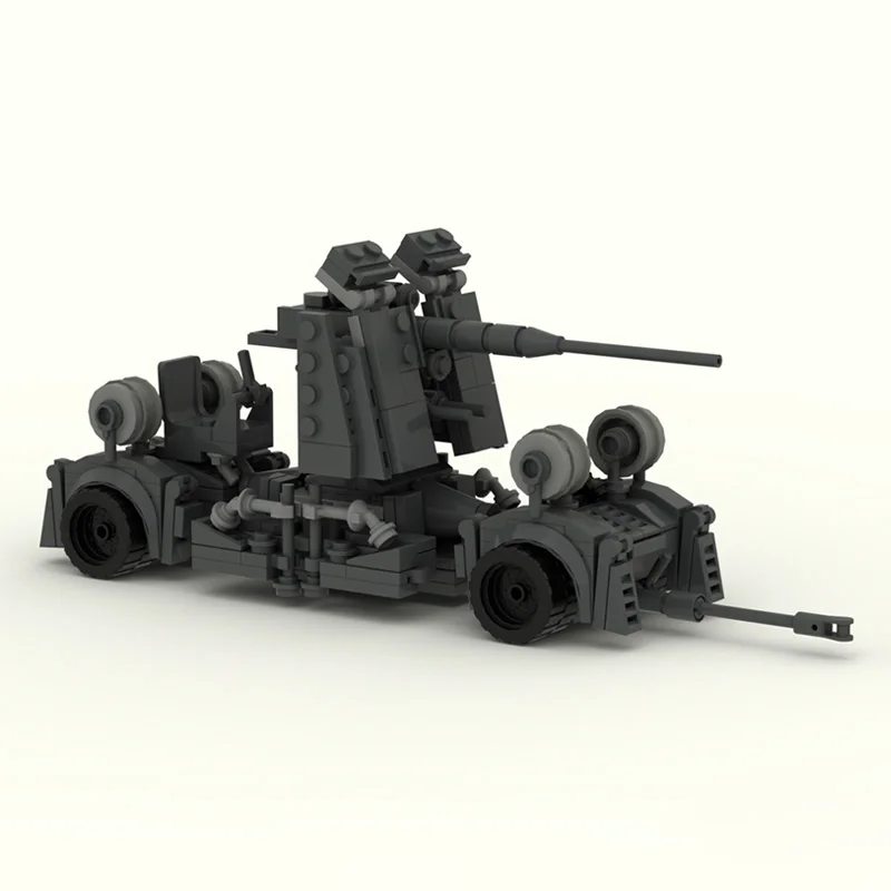 Flak 37 8,8 CM Anti-Aircraft Gun Model MOC Building Bricks War Equipment Modular Technology Gifts Assemble Children Toy Suit