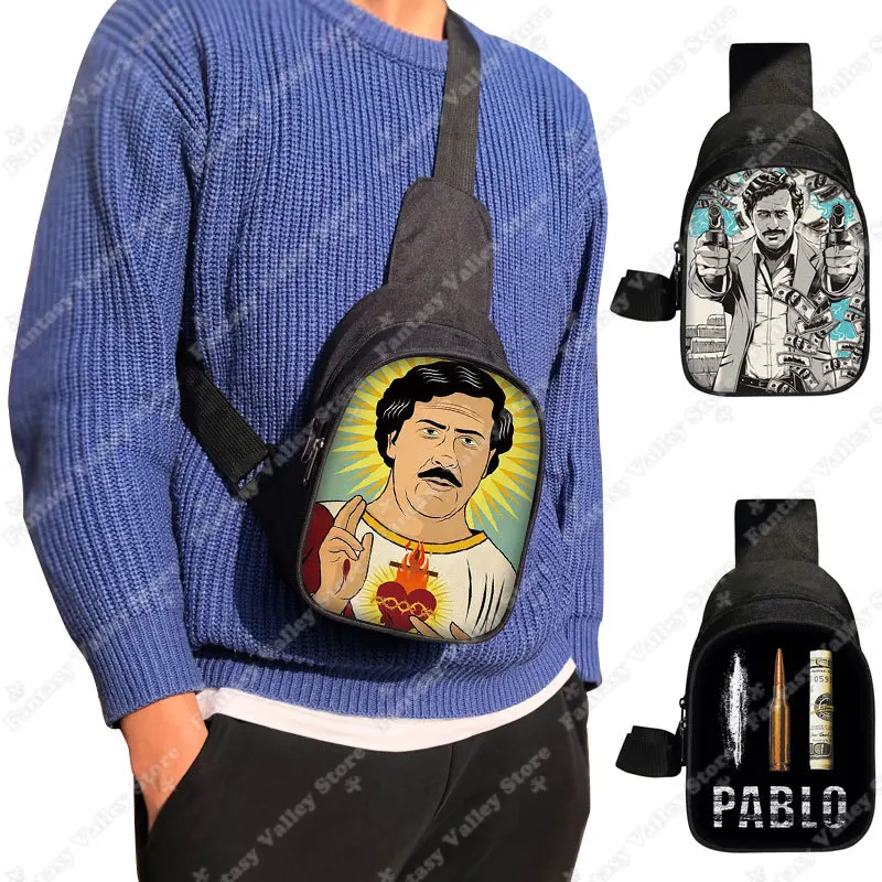 pablo-escobar-imprimir-saco-peito-hip-hop-mulheres-crossbody-sacos-rapper-streetwear-sacos-de-ombro-para-viagem-telefone-bolsa-titular